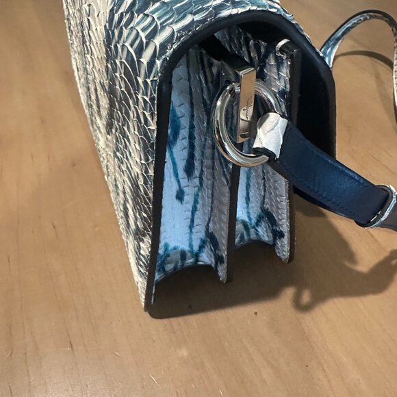 Salvatore Ferragamo Python and Leather Lined Shoulder Handbag - Picture 6 of 10